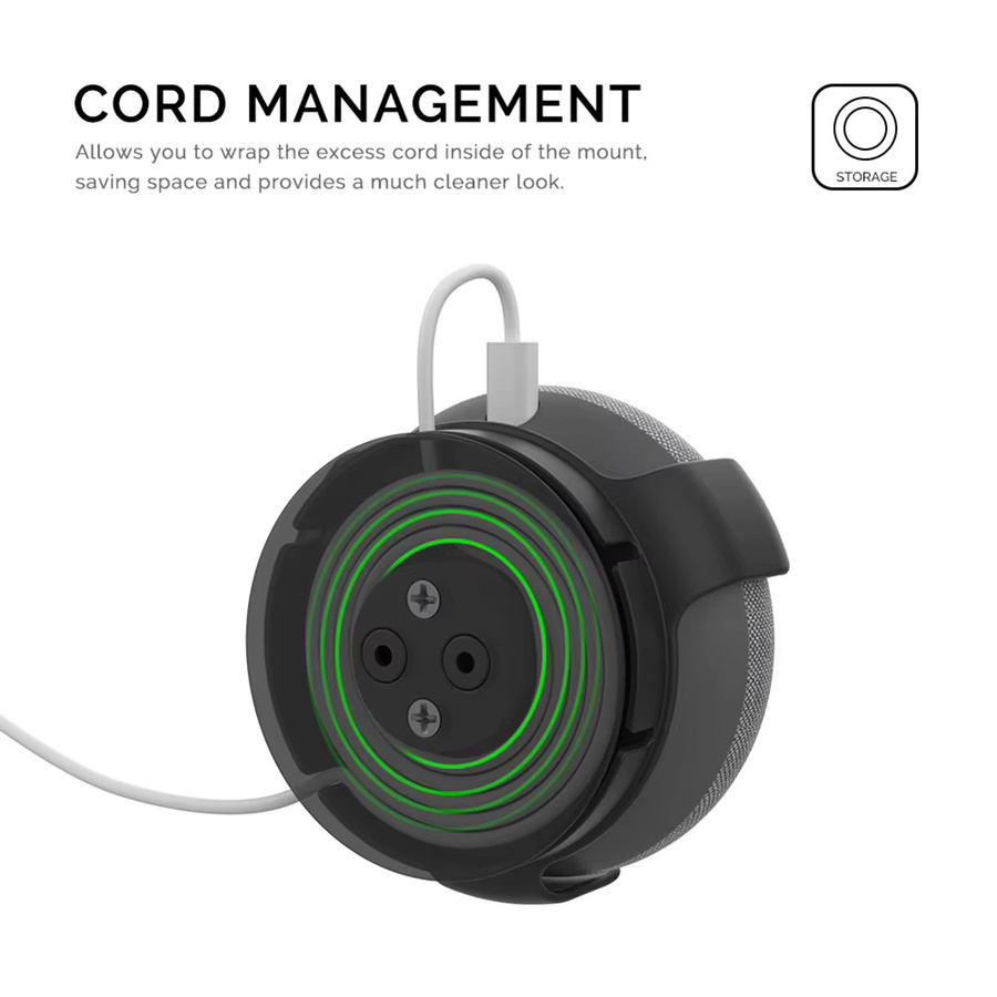 VODOOL Wandhalterung für Google Home Mini Lautsprecher, Plug-in-Ständerhalterung in Schwarz oder Weiß - Bild 3