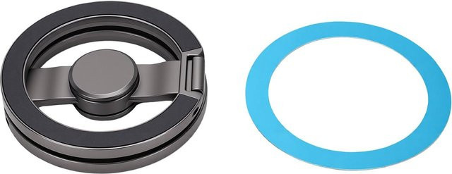 KaiSai Magnetischer Handyhalter Schwarz, beidseitig 360 Grad drehbar und faltbar als Schreibtisch-Handy-Ständer - Bild 1