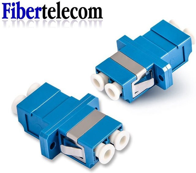 Glasfaser-Flanschkoppler LC-LC Duplex Einmodiger Kunststoff-Glasfaseradapter LC UPC in Blau - Bild 1