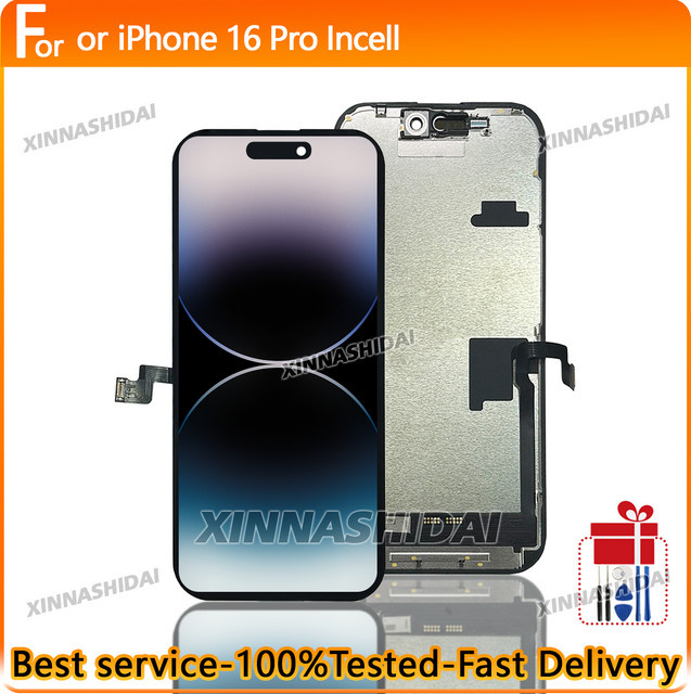 Incell LCD Display Bildschirm und Digitizer Baugruppe für iPhone 16 Pro in Schwarz - Bild 1