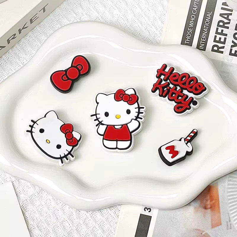 Mesuca Charms Sets, Hello Kitty Schleife, PVC, Schuhe Zubehör - Bild 2