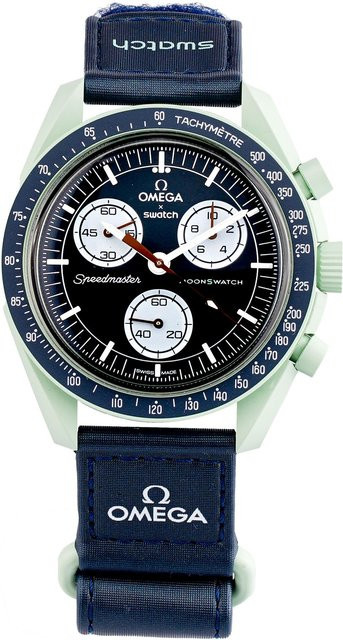 Swatch x Omega Moon Mission To Earth Herrenuhr, Bioceramic, Schwarz, Textil/NATO - Bild 1