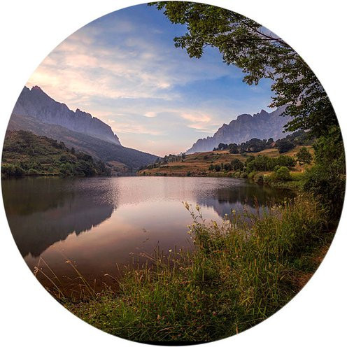 K&L Wall Art Vliestapete Cuadrado See Landschaft Natur, mehrfarbig, matt, B: 153 cm, H: 140 cm - Bild 1