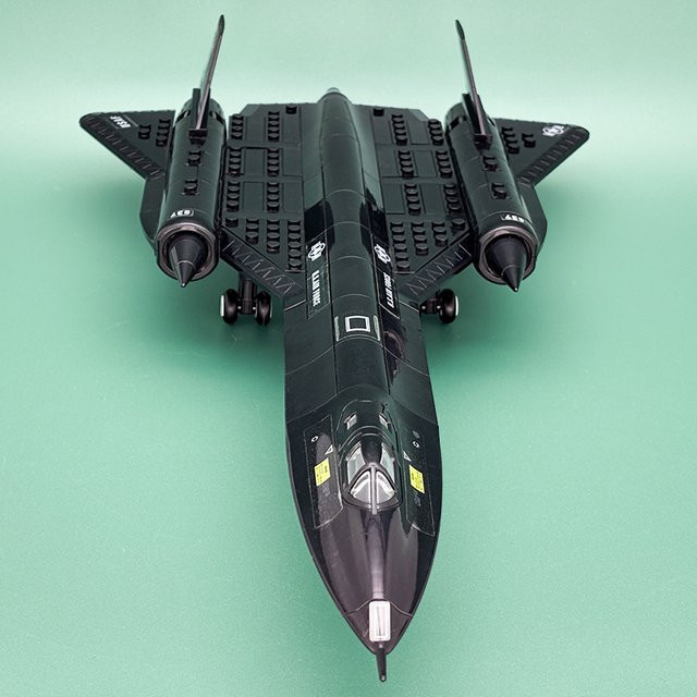 oenas Blackbird SR-71 Aufklärungsflugzeug, Baukasten, Spionageflugzeug-Modellbausatz, Militärjet, Konstruktionsspielzeug - Bild 1