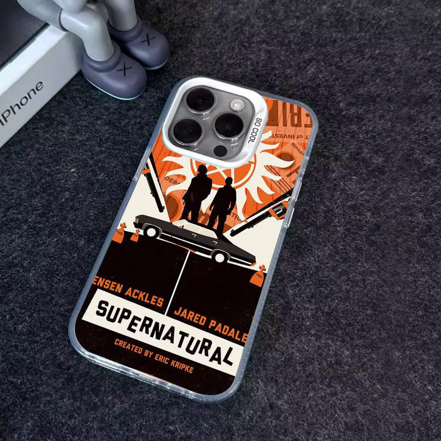 Mesuca Stoßfeste Handyhülle S-Supernatural für iPhone 11 bis 17 Pro Max Plus in Silber und Multicolour - Bild 5