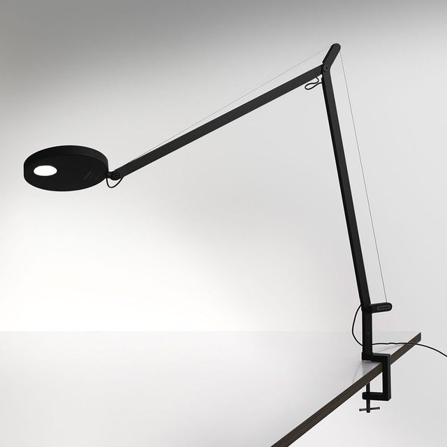 Artemide Demetra Tavolo LED-Tischleuchte mit Tischklemme in Schwarz matt, dimmbar und verstellbar, warmweißes Licht (3000K) - Bild 1