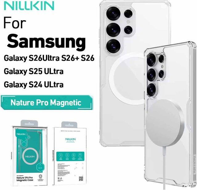 Nillkin Nature Pro Magnetische Transparente TPU-Rahmen-Schutzhülle für Samsung Galaxy S26 Ultra, S26 Plus, S25 Ultra und S24 Ultra - Bild 1