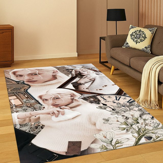 Potdemiel Felix Kpop Stray Kids Weicher Teppich, Rutschfeste Bodenmatte für Schlafzimmer, Wohnzimmer und Kinderzimmer, Mehrfarbig - Bild 1