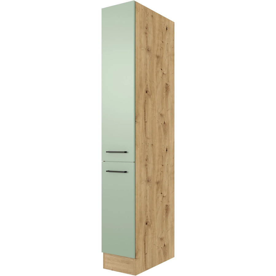 Flex-Well Küchenapothekerschrank Cara in Schilfgrün matt und Artisan Eiche, B/T/H: 30 x 57 x 200 cm - Bild 2