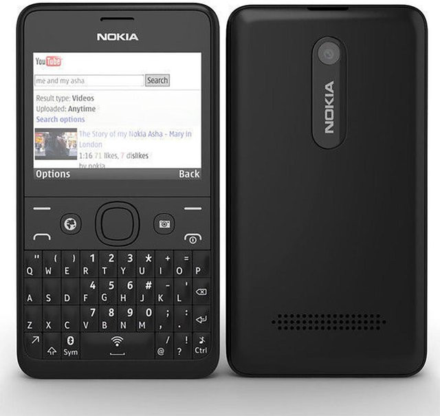 Refurbished Nokia Asha 210 Mobiltelefon Dual SIM in Schwarz - Bild 1