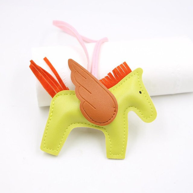 Anhänger Wing Pony Bag, Leder, gelb-grün, Unisex - Bild 1