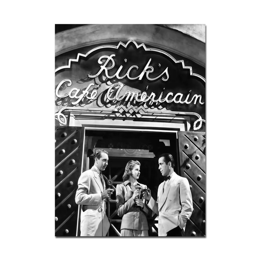 Moetch Casablanca Classics Vintage Poster Wandkunst aus weißem Kraftpapier, B/H: 15 x 15 cm - Bild 7