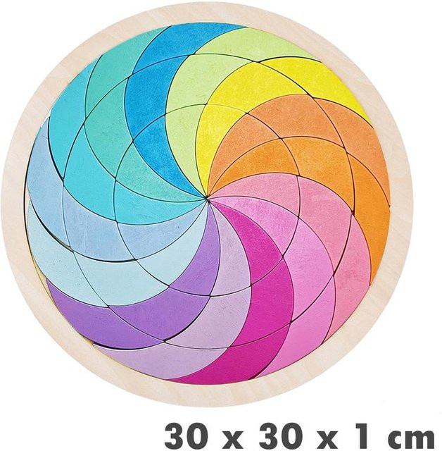 Bai Fen Bai Regenbogen-Puzzle aus Holz, bunt, ab 3 Jahren - Bild 1