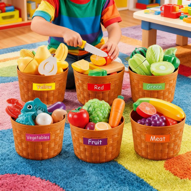 GONZI Obst Schneiden Set mit Korb, 42-teiliges Set, Bunt / Mehrfarbig - Bild 1