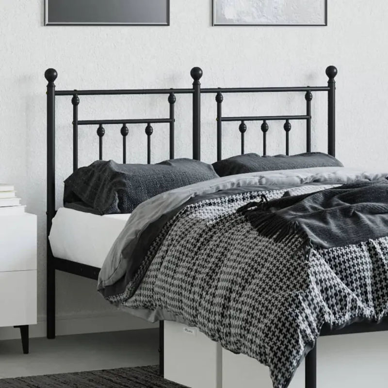 Vidaxl Metall-Kopfteil in Schwarz im klassischen Design, Breite: 120 cm - Bild 4