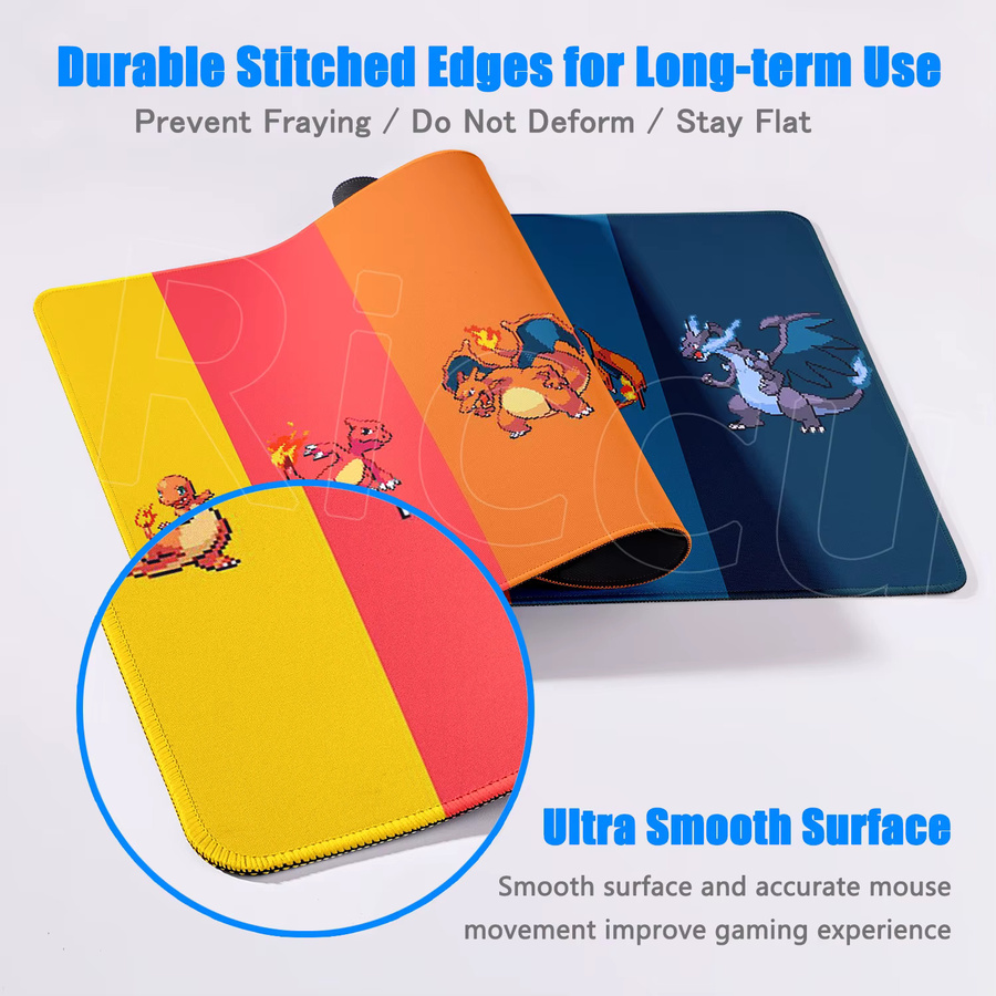 Potdemiel Charizard Mousepad XXL Schreibtischunterlage in Multicolour mit HD-Druck für Gaming und Tastatur - Bild 2