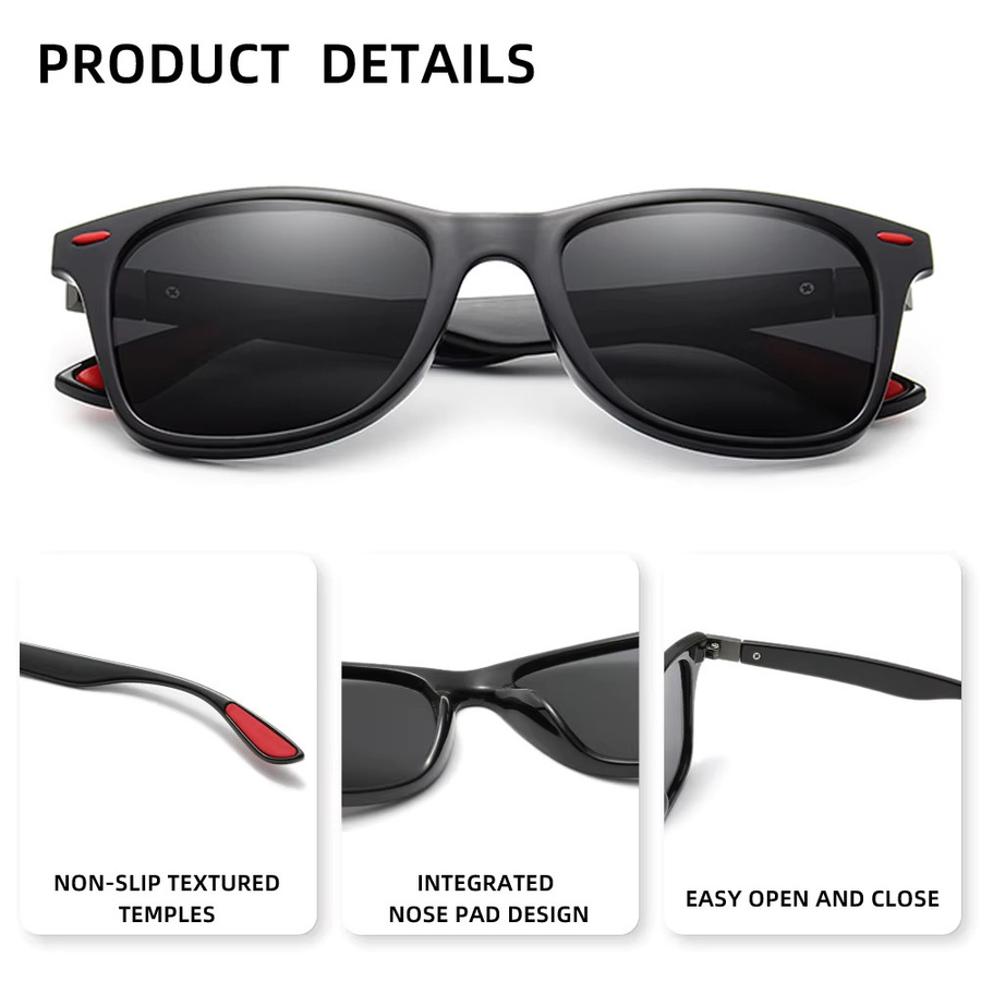 RIVIERSUN Sonnenbrille, Vollrand, quadratisch, Kunststoff, schwarz, Unisex - Bild 3