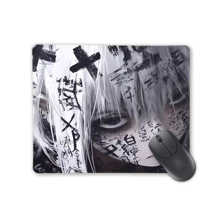 Riccu Ästhetisches Anime-Mädchen Mauspad in Multicolour, rutschfeste Gamer Tischmatte aus Gummi für Computer und Laptop - Bild 5
