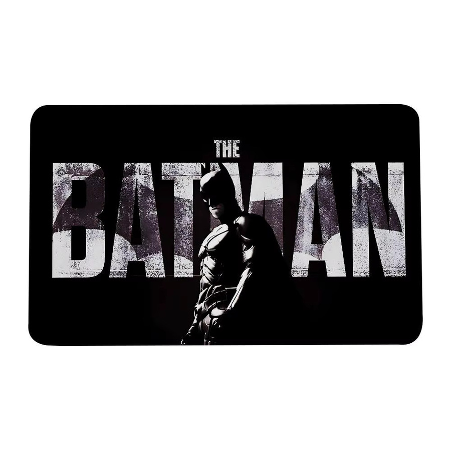 Mesuca Batman Klassischer Teppich in Schwarz, Rutschfeste Rechteckige Matte für Badezimmer oder Eingangsbereich, B/T: 60 x 40 cm - Bild 7
