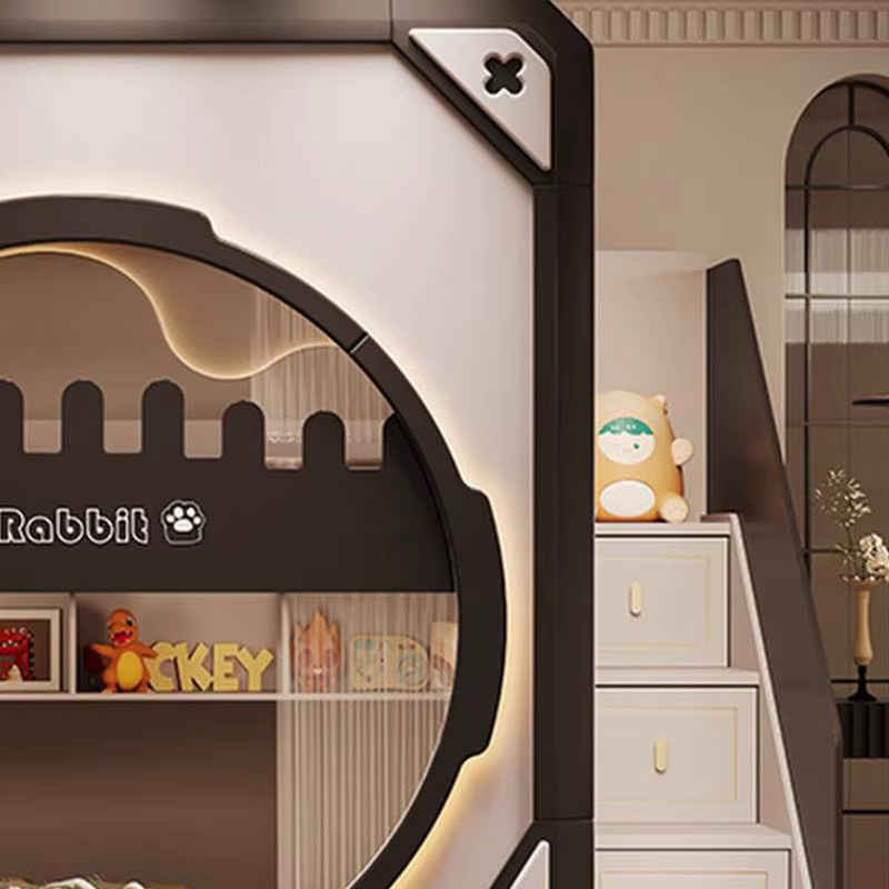 ZHIO Kinderbett in Weiß mit modernem Design aus Bambus und Holzwerkstoff - Bild 5