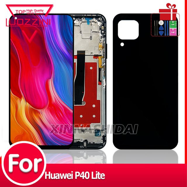 Huawei P40 Lite LCD Display mit Touch Screen Digitizer Montage und Rahmen in Schwarz, 6,4 Zoll - Bild 1