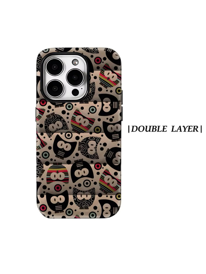 Potdemiel Robuste Handyhülle mit Eulenmuster für iPhone 17 16 15 14 13 Pro Max Plus, Magnetisch, Mehrfarbig - Bild 6