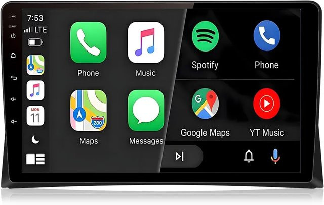 Junsun Android Autoradio mit 9 Zoll Display für VW Multivan T5 (2008 bis 2015) in Schwarz mit Bluetooth, GPS und Wi-Fi, 6 GB RAM und 128 GB Speicher - Bild 1