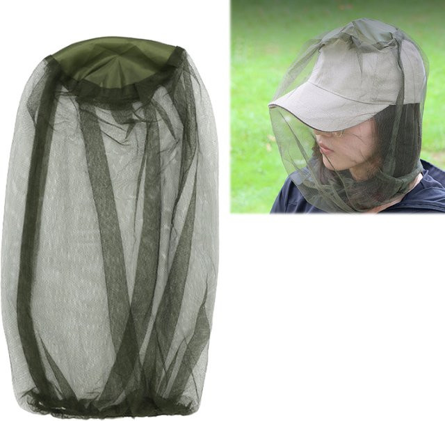 VAKIND Anti-Mücken Kopfnetz in Grün für Camping und Outdoor-Aktivitäten - Bild 1