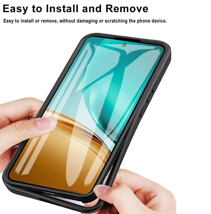360-Grad-Ganzkörper-Displayschutzfolie und transparente, stoßfeste Handyhülle für Realme 14, Realme 15, Realme 14X und Realme 15 Pro + - Bild 2