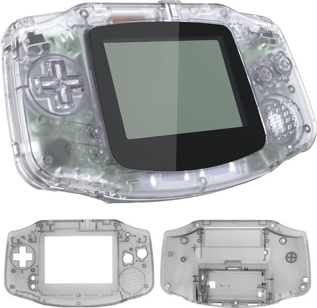 DIY Ersatz-Komplettgehäuse-Kit für Game Boy GBA in Transparent oder Weiß inklusive Tasten - Bild 1