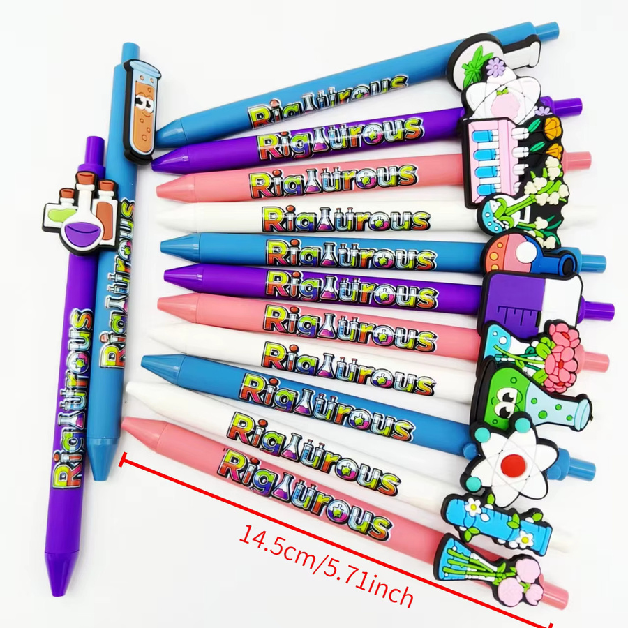 Set aus Kugelschreibern mit Labor-Element-Motiv, 4-Farben-Mix, praktische Schreibwaren für Schule und Büro - Bild 2