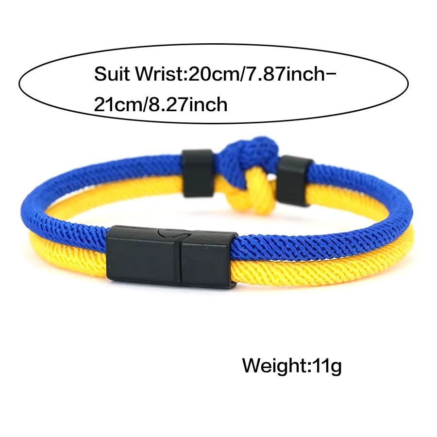 Noter Herrenarmband, Farbblock-Design, 4 mm Kordelarmband - Bild 2