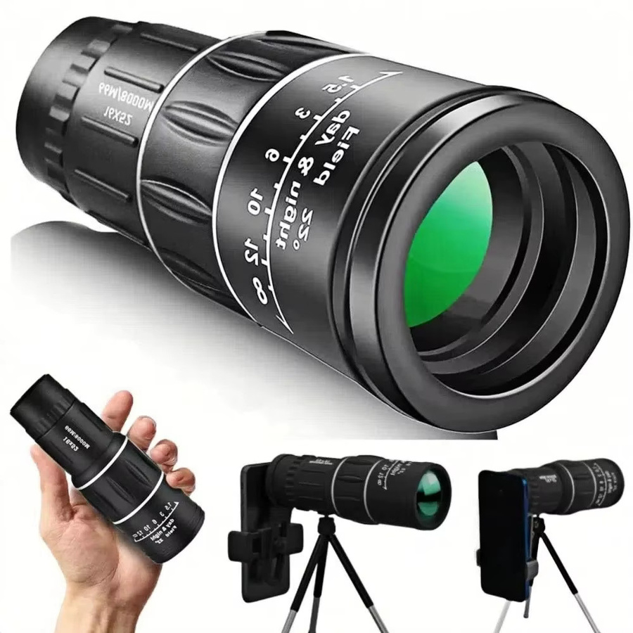 Monokular-Teleskop mit Dual Focus und HD-Zoom in Schwarz - Bild 2