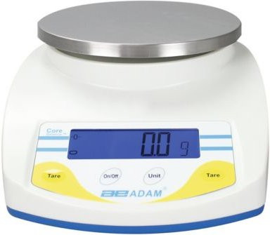 Adam Präzisionswaage Serie Core in Weiß mit robustem Gehäuse aus Kunststoff und Edelstahl, Kapazität 2,6 kg - Bild 1