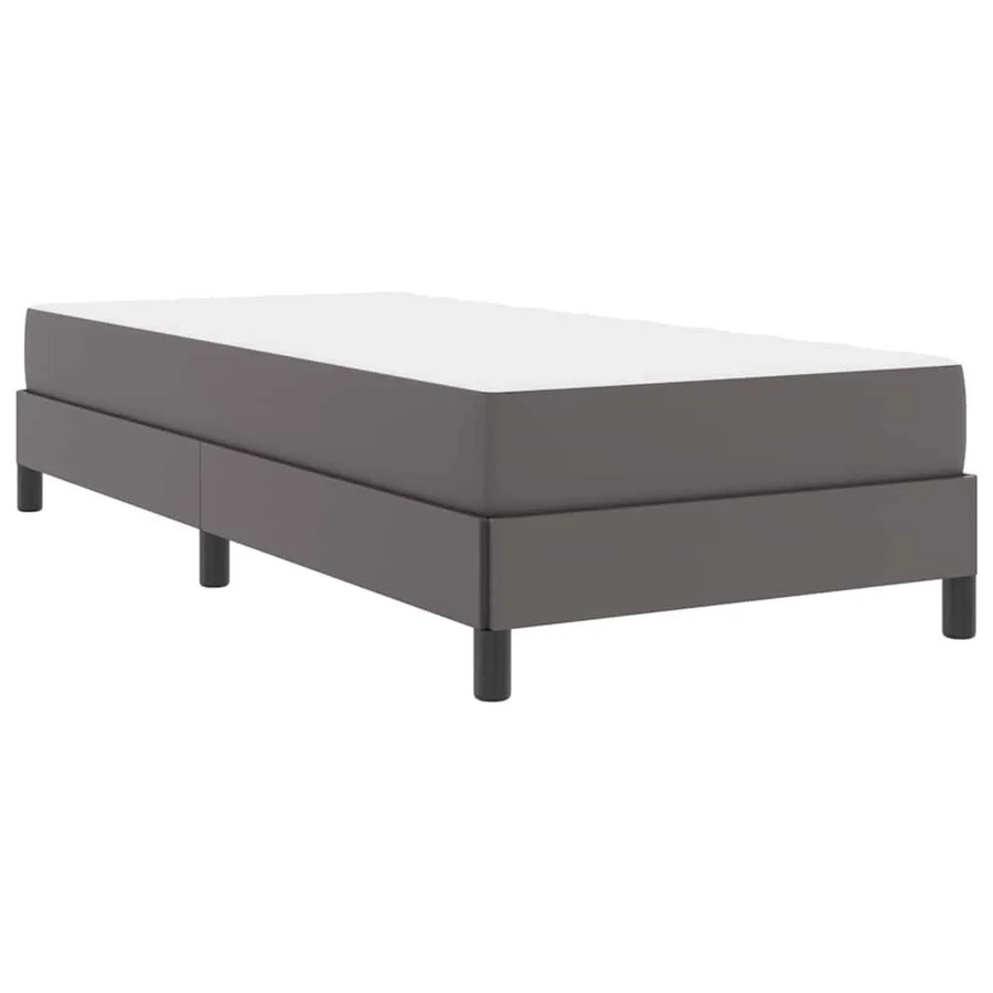 vidaXL Bettrahmen mit Matratze Grau Stoff B/T/H: 80 x 200 x 45 cm - Bild 2