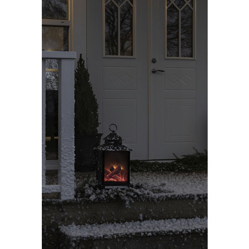 Konstsmide LED Laterne in Schwarz mit Timer und warmweißem Licht, B/T/H: 24,5 x 24,5 x 42 cm - Bild 3