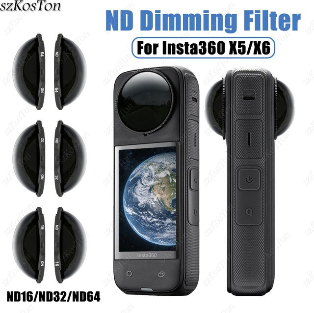 Insta360 ND-Filter Set ND16 ND32 ND64 Kinematische Bewegungsunschärfe Hartglasfilter für Insta360 X6 und X5 Action-Kamera-Zubehör - Bild 1