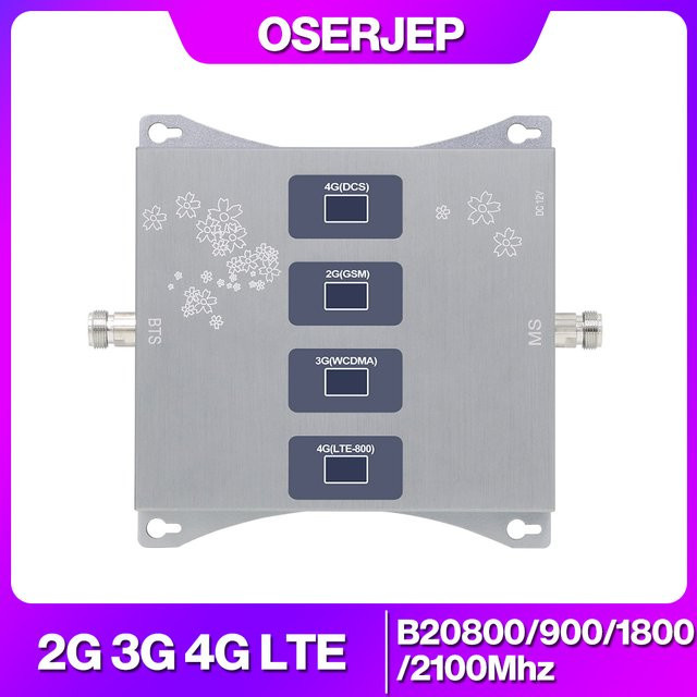 Mobilfunk Signal Verstärker LTE 4G Repeater in Silber für die Frequenzen 2G, 3G und 4G - Bild 1