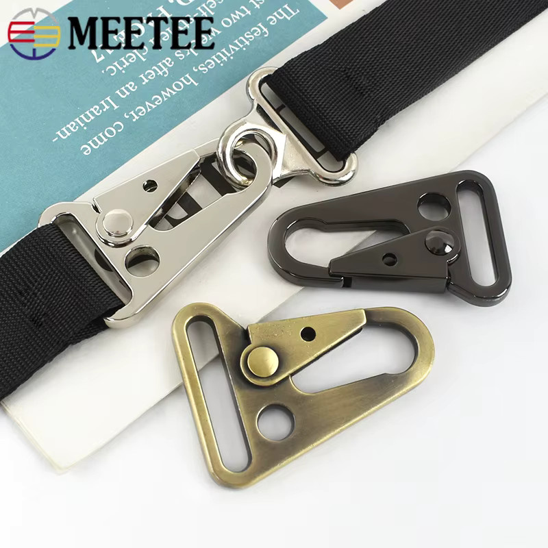 Meetee Metall Schnallen Karabiner Clips in Gold für Taschenriemen und Hundehalsbänder mit 25mm, 32mm und 38mm Breite - Bild 4