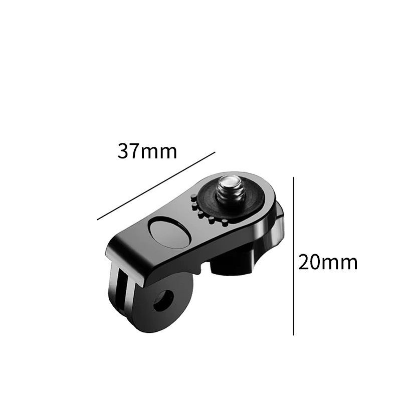 Rutschfester Gewinde-Adapter und Halter-Konverter für GoPro und Insta360 Action Kameras, Schwarz - Bild 2