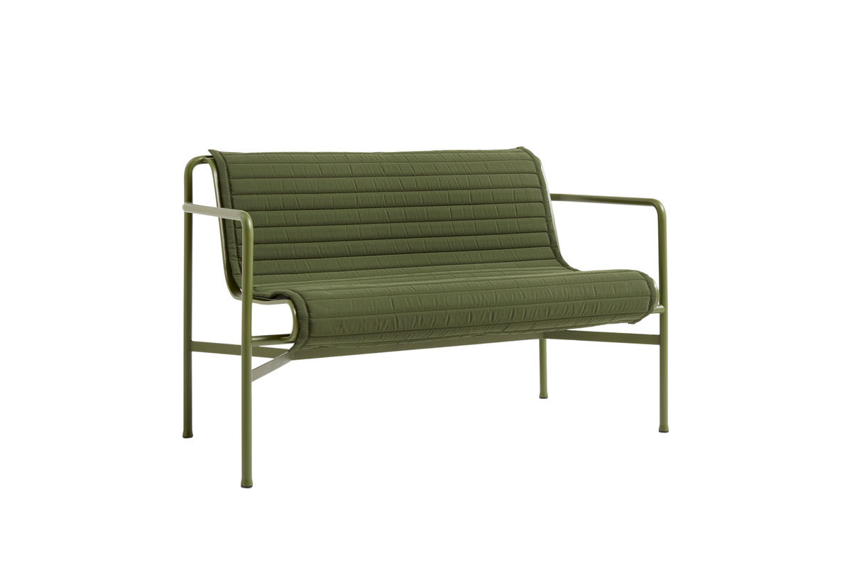 HAY Sitzauflage für Palissade Dining Bench in Grün aus wetterfestem Olefin-Gewebe - Bild 2