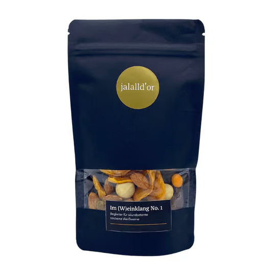 Jalall d’or »Im (W)einklang«-Set Wein & Snacks 480 g - Bild 2