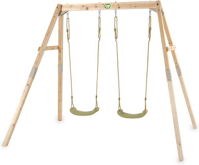 EXIT Silvi Duo Doppelte Holzschaukel aus Zypressenholz in Braun für Kinder - Bild 1