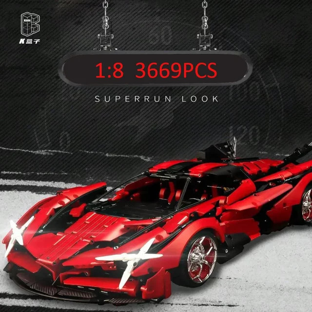 TOYLINX Rennwagen-Blockmodell, Supercar-Puzzle Bausatz, ab 14 Jahren - Bild 1