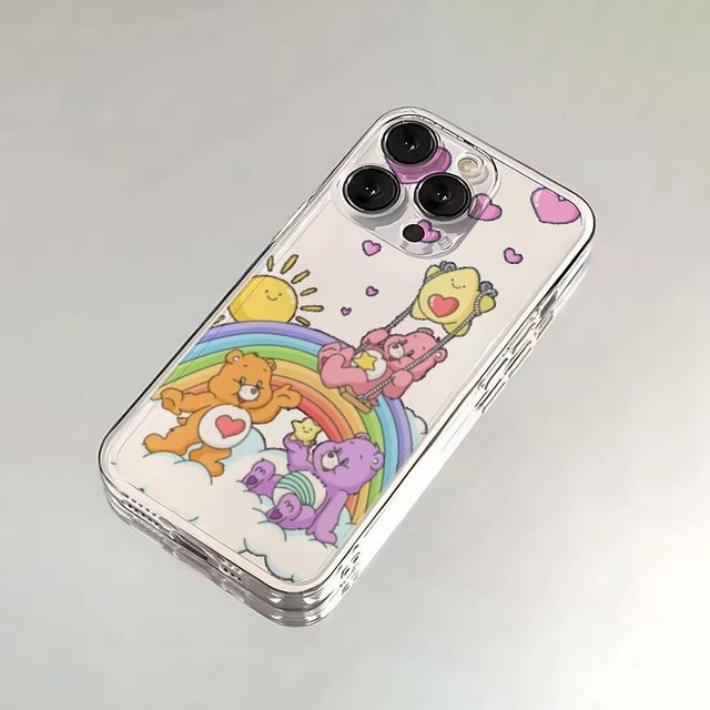 C-Care B-Bären Handyhülle für iPhone 11 bis 16, Transparentes Silikon Weichschutz Case für Apple iPhone Modelle - Bild 1