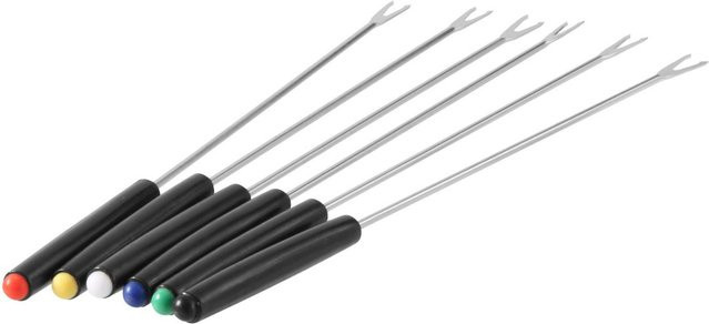 Fackelmann Fonduegabel Set aus Edelstahl, 6-teilig, poliert, Länge: 27 cm - Bild 1