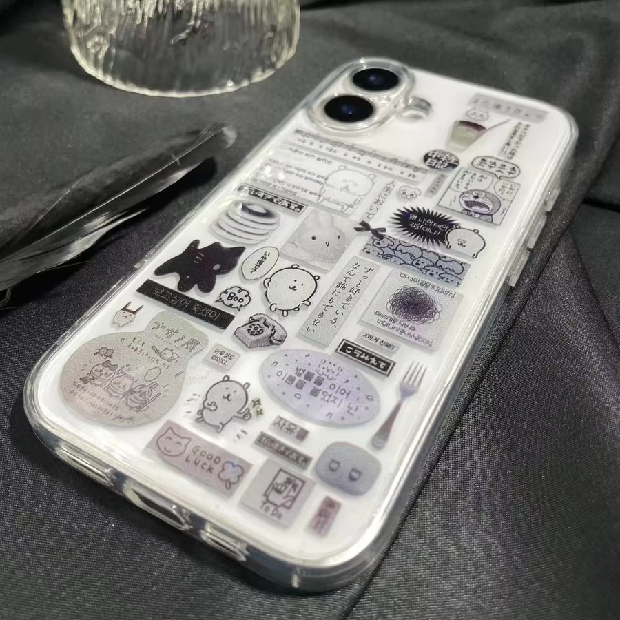 Xiaomi Handyhülle mit Gourmet Bär Graffiti Design für Redmi Note 15C 14 13 12 11 10 Serie, transparent - Bild 2