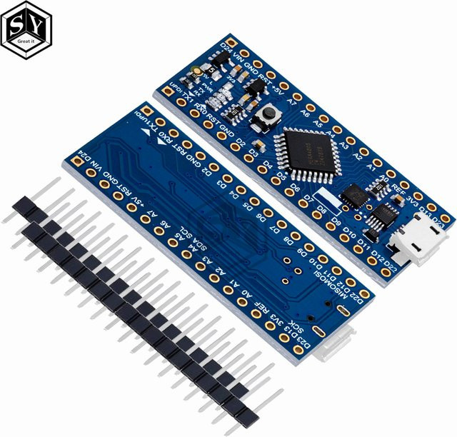 Nano-Controller für Arduino Nano kompatibel mit ATmega4808 und ATmega328 CH340 UPDI Downloader in Blau - Bild 1