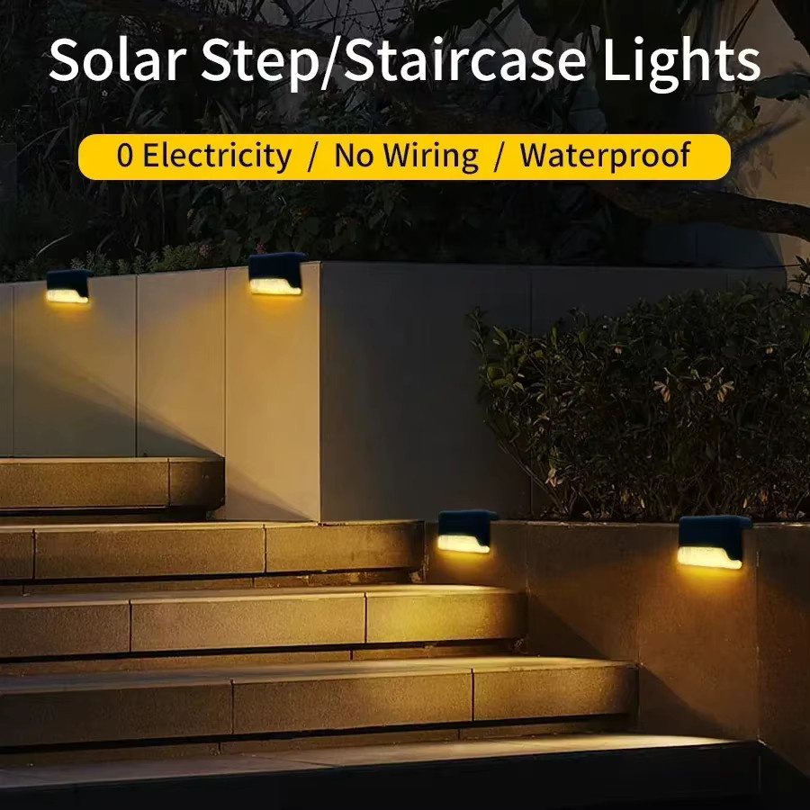 GGBEE Solar LED Outdoor Deck Lichter, Wasserdichte Solarleuchten für Garten, Terrasse und Treppen, Schwarz - Bild 2