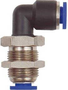 Riegler L-Schott-Steckverbindung Blaue Serie mini, M8x0,75, Schl.-Ø 3 mm, Blau - Bild 1